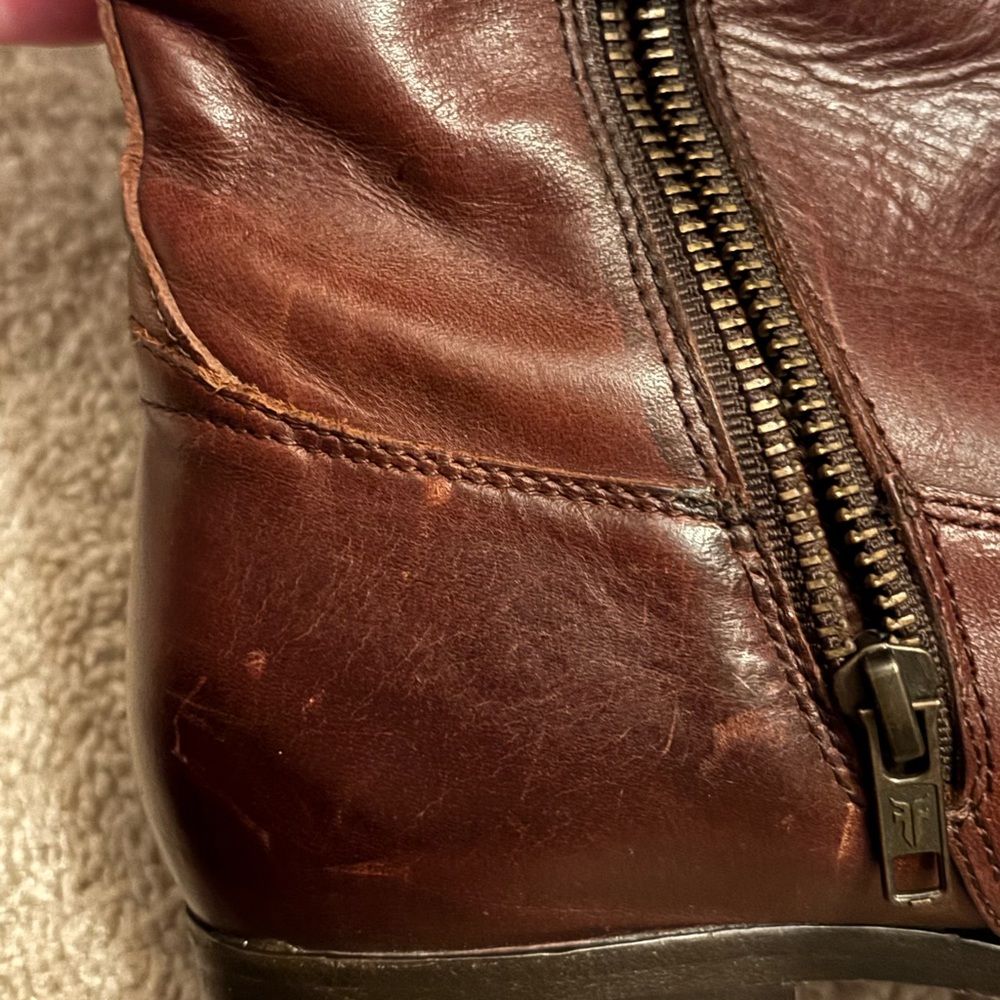 Frye Women's Extended Calf Melissa Button Leather Boots - Picture 9 of 12